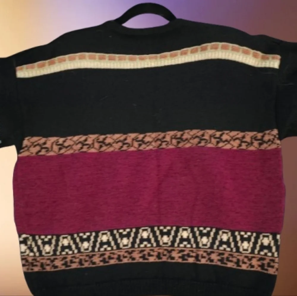 π£ Vintage 90's Carole Little Coogi Knit Wool Sweater Unique Detail Beaded M π - Picture 3 of 7